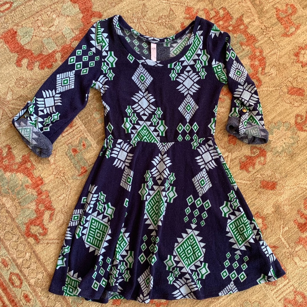 Francesca’s Aztec sweater dress